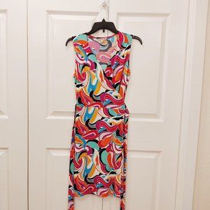 Banana Republic Painted Canvas Pattern Midi Dress